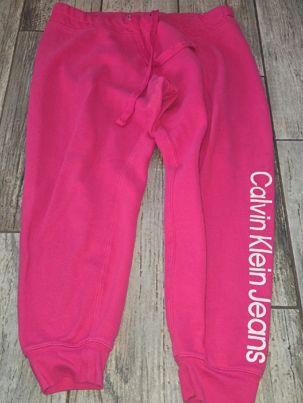Calvin Klein Jeans Women's Bright Pink Jogger Sweatpants